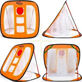 img 1 attached to Galileo Sports LLC Indoor Golf Chipping Net - Golf Training Aids for Chipping Practice - Includes 12 Foam Training Balls (Orange, 24&#34;L x 28&#34;W)