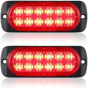img 4 attached to 🚦 AT-HAIHAN Pack of 2 Aluminum Housing Red LED Trailer Stop Brake Turn Tail Lights: DOT Compliant Waterproof Lighting for Truck Tractor Jeep RV