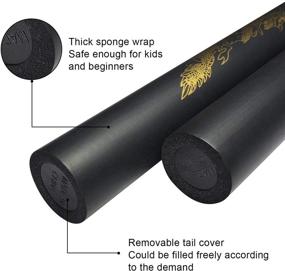 img 3 attached to 🥋 Zalani Foam Nunchaku - Safe Rubber Martial Arts Nunchucks for Kids/Beginner Practice (Black-Single)