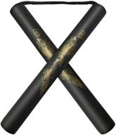 🥋 zalani foam nunchaku - safe rubber martial arts nunchucks for kids/beginner practice (black-single) логотип