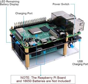 img 3 attached to MakerHawk Raspberry Pi UPS Power Supply Uninterruptible HAT with Battery Charger Power Bank & Management Expansion Board 5V for Raspberry Pi 4 Model B / 3B + / 3B (Battery Excluded)