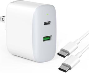 img 4 attached to High-Speed 30W 2-Port Fast Charger with USB-C Adapter for iPad Pro, iPad Air, Google Pixel, and More - Includes Foldable PD 3.0 Wall Charger and 6.6ft USB C to C Cord