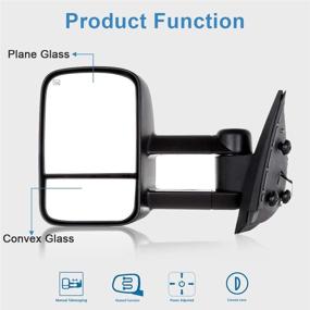 img 2 attached to Замена зеркала ECCPP для Chevrolet/GMC Silverado/Sierra 2007-2013 (07 новый стиль кузова) - пара боковых зеркал с подогревом и электроприводом.