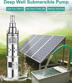 img 2 attached to High Flow Solar Water Pump - ECO-WORTHY 24V, 250W, 💧 Max Flow 1500L/H, Max Head 98 Feet, Stainless Steel Submersible Well Pump