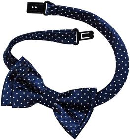 img 2 attached to 👦 Набор галстуков с бабочкой для мальчика от Retreez с современным дизайном миниатюрных горошек – готовый галстук-бабочка с подтяжками