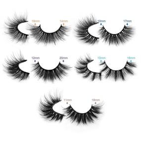 img 2 attached to 👁️ Premium Wispy 18mm Natural 3D Faux Mink Lashes - Pack of 10 Pairs, 10 Styles - Soft, Reusable Bulk False Eyelashes with Glitter Portable Boxes