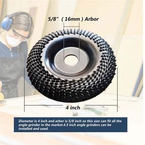 img 2 attached to 🪚 OBA 4 Inch Wood Shaping Wheel: Efficient Wood Grinding Disk for Angle Grinders with 5/8” Arbor