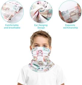 img 1 attached to 👶 Детская бафф-маска с ультрафиолетовой защитой: 5 штук рисунков для лица балаклавы бандана шарф для активного отдыха на улице