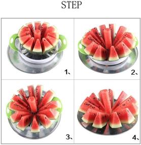 img 1 attached to 🍉 ZaH Melon Slicer - Efficient Handheld Round Divider for Watermelon, Fruits Cutting & Slicing - Multifunctional Kitchen Tool