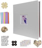 альбом для свадебных фотографий idull 8.5x11 - самоклеящийся набор для скрапбукинга (белый) - улучшение seo логотип
