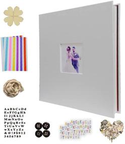 img 1 attached to IDULL 8.5x11 Wedding Photo Album - Self Adhesive Scrapbook Kit (White) - Improve SEO