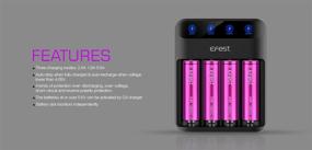 img 2 attached to 🔋 Efest LUSH Q4 Smart LED Battery Charger for 20700 / 18650 / 26650 / 26500 / 18500 / 18350 / 17340 / 16340 / 14500 / 10440