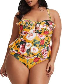 img 4 attached to Womens Swimwear Tankini Control Swimsuits Women's Clothing for Swimsuits & Cover Ups
