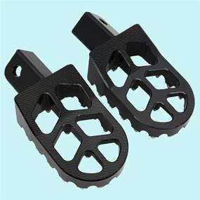 img 2 attached to 🏍️ KAKO Wide 360° Roating Dirt Bike Foot Pegs for Honda CRF50 CRF70 CRF110 XR50 XR70 XR110 Pit Bike - Chopper Bobber Style, Universal CNC Footpeg Footrest