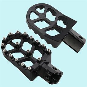 img 1 attached to 🏍️ KAKO Wide 360° Roating Dirt Bike Foot Pegs for Honda CRF50 CRF70 CRF110 XR50 XR70 XR110 Pit Bike - Chopper Bobber Style, Universal CNC Footpeg Footrest