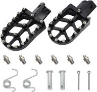 🏍️ kako wide 360° roating dirt bike foot pegs for honda crf50 crf70 crf110 xr50 xr70 xr110 pit bike - chopper bobber style, universal cnc footpeg footrest logo