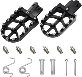 img 4 attached to 🏍️ KAKO Wide 360° Roating Dirt Bike Foot Pegs for Honda CRF50 CRF70 CRF110 XR50 XR70 XR110 Pit Bike - Chopper Bobber Style, Universal CNC Footpeg Footrest