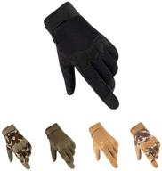 🧤 hycoprot full finger tactical gloves: ultimate protection for shooting, hunting, motorcycling, and climbing enthusiasts - breathable lightweight outdoor military gloves with touch screen knuckle protection logo