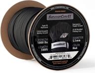 🔥 ultimate survival gear: 1,000 lb survivorcord xt spool with 500 ft patented military paracord, kevlar thread, braided fishing line, and waterproof fire tinder логотип