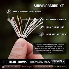 img 3 attached to 🔥 Ultimate Survival Gear: 1,000 LB SurvivorCord XT Spool with 500 FT Patented Military Paracord, Kevlar Thread, Braided Fishing Line, and Waterproof Fire Tinder