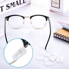 img 2 attached to 😌 Comfortable and Anti-Slip Nosepad Covers – 10 Pairs of Soft Transparent Silicone Nose Cushion Pieces for Eyeglasses