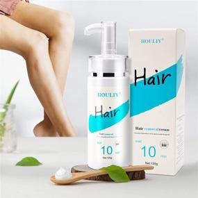 img 4 attached to HOUliy Hair Removal Cream - Advanced & Painless Depilatory Cream for Women & Men - Effective, Moisturizing & Gentle Hair Remover for Body, Arms, Legs, Bikini, Pubic & Vaginal Skin - 120g