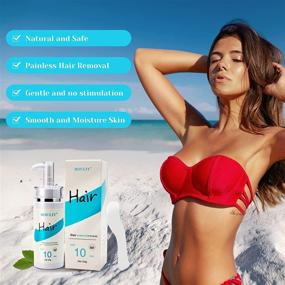 img 3 attached to HOUliy Hair Removal Cream - Advanced & Painless Depilatory Cream for Women & Men - Effective, Moisturizing & Gentle Hair Remover for Body, Arms, Legs, Bikini, Pubic & Vaginal Skin - 120g