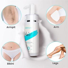 img 1 attached to HOUliy Hair Removal Cream - Advanced & Painless Depilatory Cream for Women & Men - Effective, Moisturizing & Gentle Hair Remover for Body, Arms, Legs, Bikini, Pubic & Vaginal Skin - 120g