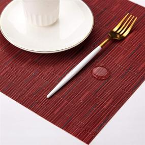 img 3 attached to 🍽️ Vinyl Placemat Kitchen Dining: Stylish and Functional Placemats for Your Table