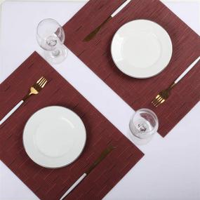 img 1 attached to 🍽️ Vinyl Placemat Kitchen Dining: Stylish and Functional Placemats for Your Table