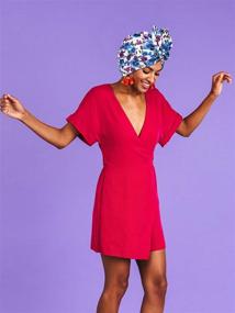 img 1 attached to 🔮 Bohemian Print Pre-Tied Turbans: SATINIOR 8-Piece African Pattern Knot Headwrap Flower Knot Bonnet Hats for Women and Girls