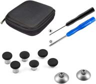 🎮 magnify your gaming experience with tomsin 8 in 1 magnetic metal thumbstick repair kit for xbox one s/elite and ps4 controller logo