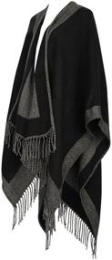 img 2 attached to 🧣 Versatile Women's Shawl and Wrap: Stylish Plus Size Front Cardigan Wrap Scarf Knitted Soft Pashmina