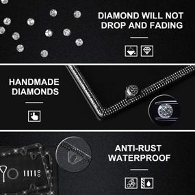 img 3 attached to Glitter Diamond License Handmade Waterproof Exterior Accessories