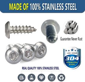 img 3 attached to 🔩 ZXFOOG Stainless Steel License Plate Screws - Rustproof, Anti-Theft Front or Rear Plate Frame Holder Fasteners, Secure License Plate Security Screw Set with Black Caps