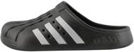 adidas adilette white black men's athletic shoes: unisex adult design logo