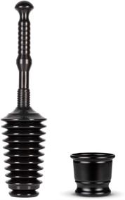 img 4 attached to Premium Master Plunger MP500-B3: High-performance Toilet Plunger Kit with Compact Bucket/Caddy. Features Air Release Valve, in Sleek Black