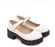 👠 women's chunky round platform oxford pumps - stylish shoes for women logo