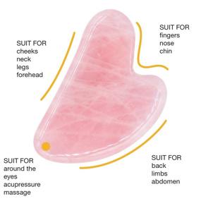 img 3 attached to 🌹 Rose Quartz Jade Guasha Stone: Effective Gua Sha Massage Tool for Face Sculpting, Microcirculation Boost, Wrinkle Prevention & Trigger Point Treatment for Body Skin and Neck