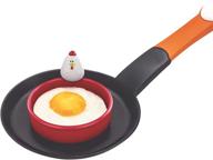 🍳 msc international doodle doo, nonstick 50666 joie eggy 3.5" несъемное кольцо для яиц из компактного силикона с неблестящей поверхностью и складной ручкой в красном цвете логотип