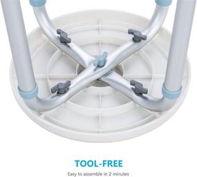 img 1 attached to 🚿 OasisSpace 360° Rotating Shower Chair - Tool-Free Adjustable Shower Stool, Tub Chair, and Bathtub Seat Bench with Anti-Slip Rubber Tips for Safety and Stability