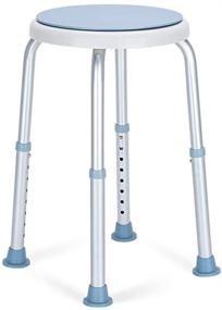 img 4 attached to 🚿 OasisSpace 360° Rotating Shower Chair - Tool-Free Adjustable Shower Stool, Tub Chair, and Bathtub Seat Bench with Anti-Slip Rubber Tips for Safety and Stability