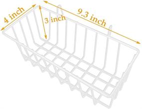 img 2 attached to 📦 2 Pack Wall Grid Panel Hanging Wire Basket Set - White | Kitchen Organizer, Home Decor, Storage Baskets with Hook