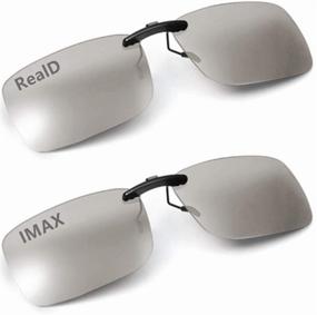 img 4 attached to AoHeng 3D Clip on Glasses for Movies and Theater/Cinema Viewing | Passive 3D TV (Pack of 2)