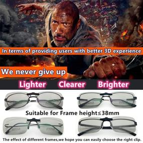 img 3 attached to AoHeng 3D Clip on Glasses for Movies and Theater/Cinema Viewing | Passive 3D TV (Pack of 2)