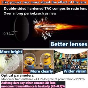 img 2 attached to AoHeng 3D Clip on Glasses for Movies and Theater/Cinema Viewing | Passive 3D TV (Pack of 2)