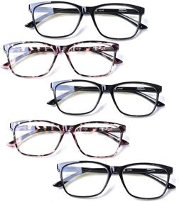 img 4 attached to 👓 VIDEBLA 5 Pack Blue Light Blocking Reading Glasses: Anti Glare UV Ray Filter Eyeglasses for Men and Women