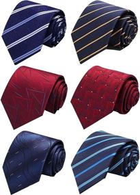 img 1 attached to 👔 Timeless Elegance: WeiShang Classic Necktie Woven JACQUARD for Men's Timeless Style