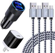 powerful usb c car charger for samsung galaxy s21 s20 s10 s9 & more + bonus wall charger & 6ft type c cable logo