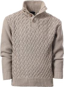 img 4 attached to Cozy and Stylish Gioberti Kids and Boys Mock Neck Pullover Knitted Sweater